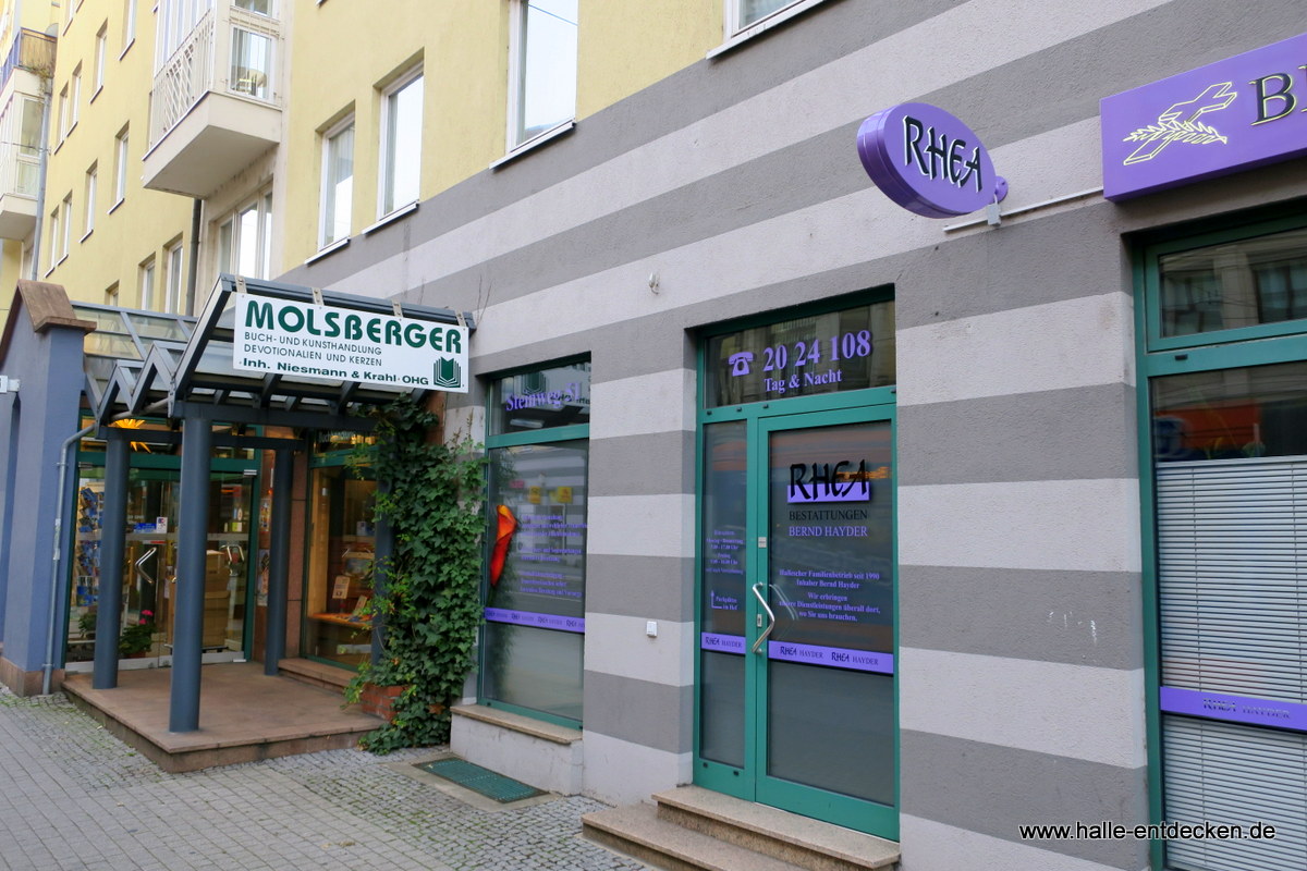Buchhandlung Molsberger im Steinweg 50/51 in Halle (Saale)