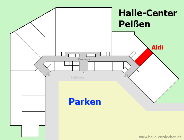 Aldi im Halle-Center Peißen