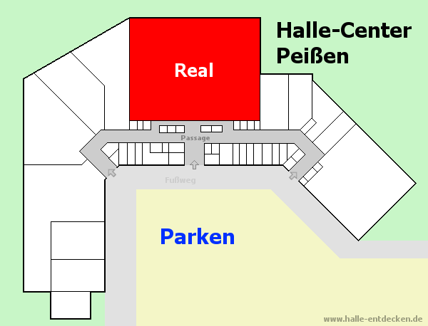 Real Supermarkt im Halle-Center Peißen