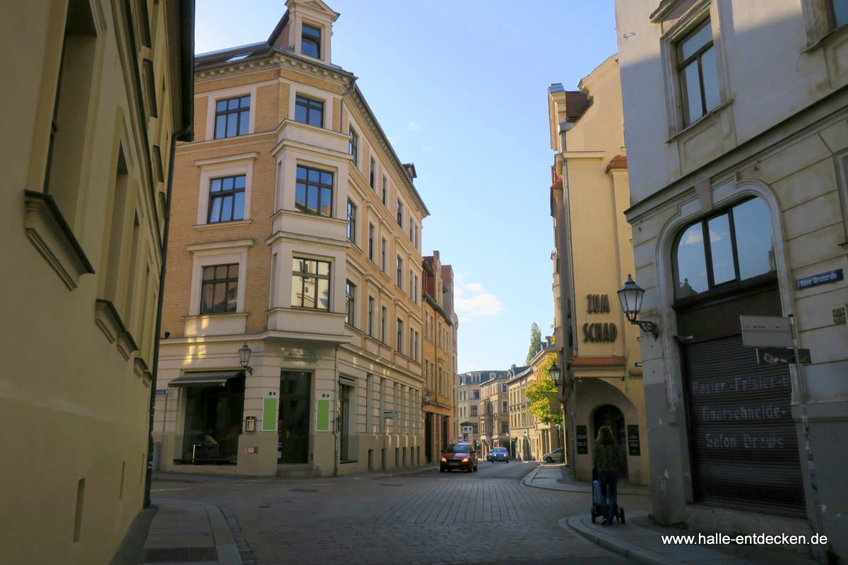 Kreuzung Oleariusstraße, Große Nikolaistraße, Kleine Klausstraße und Kleine Ulrichstraße