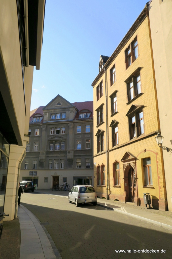 Blick in die Kleine Ulrichstraße in Richtung Händelhaus