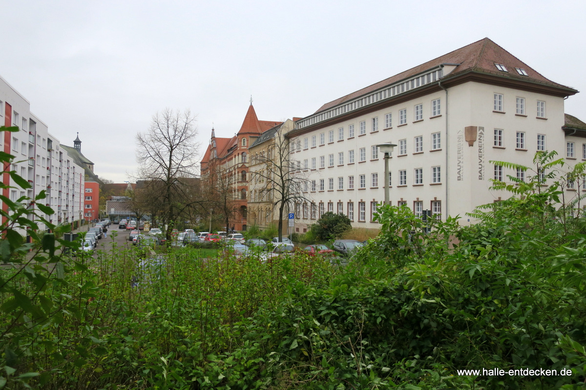 Blick von der Zapfenstraße, über den Schülershof bis zum Moritzkirchhof.