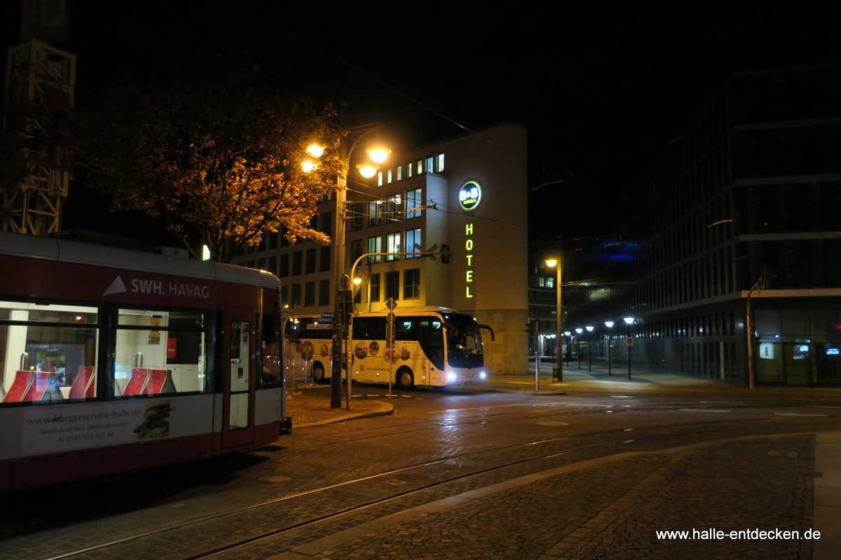 Ecke Hallmarkt und Hallorenring in Halle