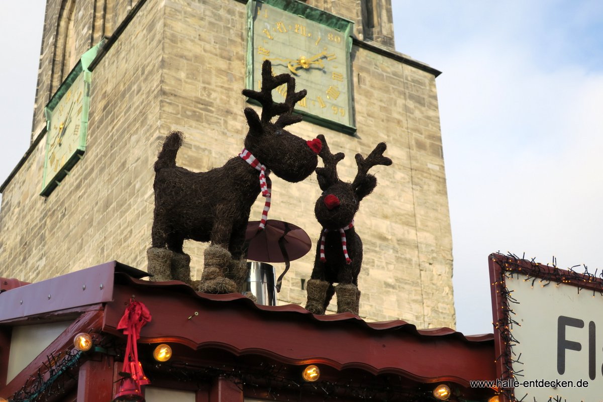 Rentiere auf dem Marktplatz