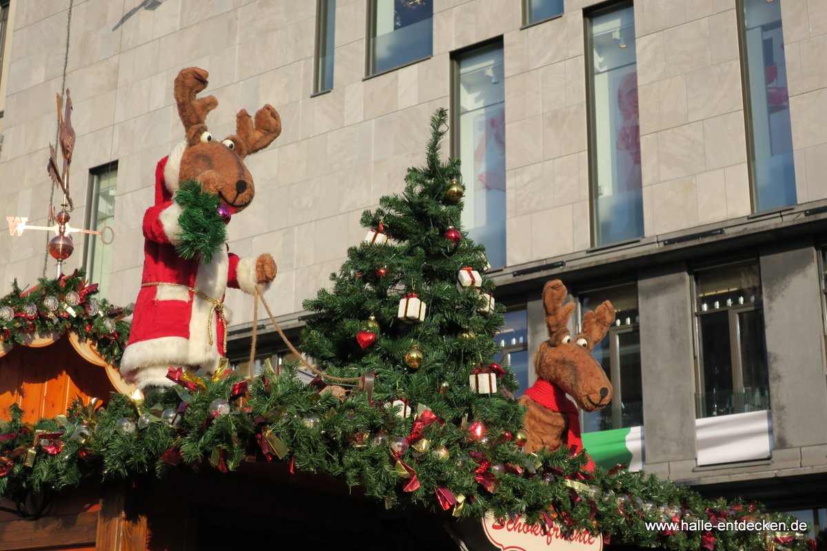 Renntiere und Weihnachtsbaum