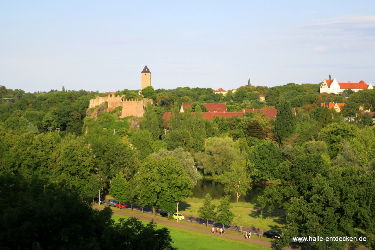 Oberburg Giebichenstein vom Aussichtspunkt Amselgrund