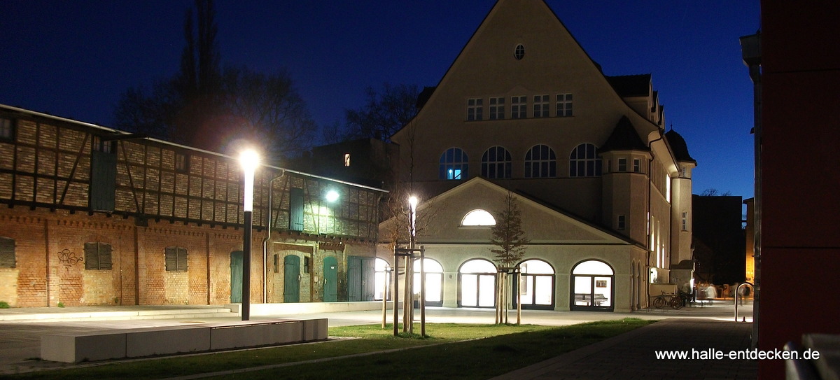 Museum für Haustierkunde `Julius Kühn` am Abend.