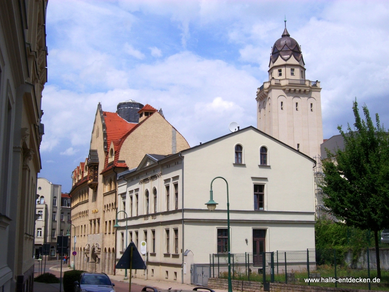 Blick auf das Stadtbad von der Schimmelstraße