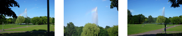 Die Fontäne auf der Ziegelwiese in Halle (Saale)