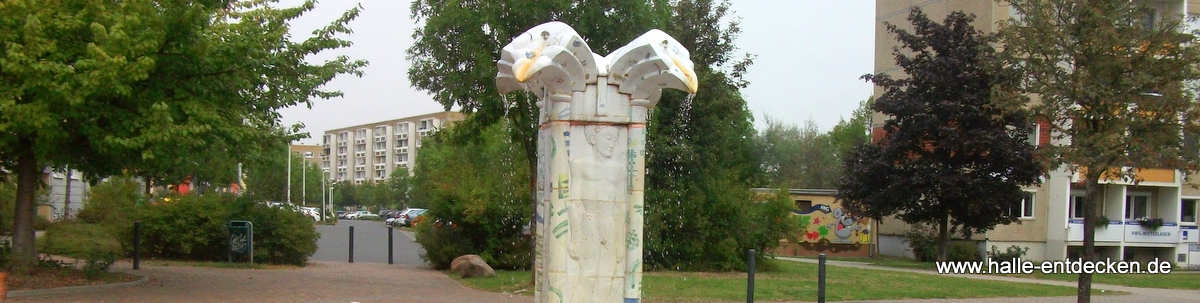 Der Keramikbrunnen in Heide-Nord, Halle (Saale)