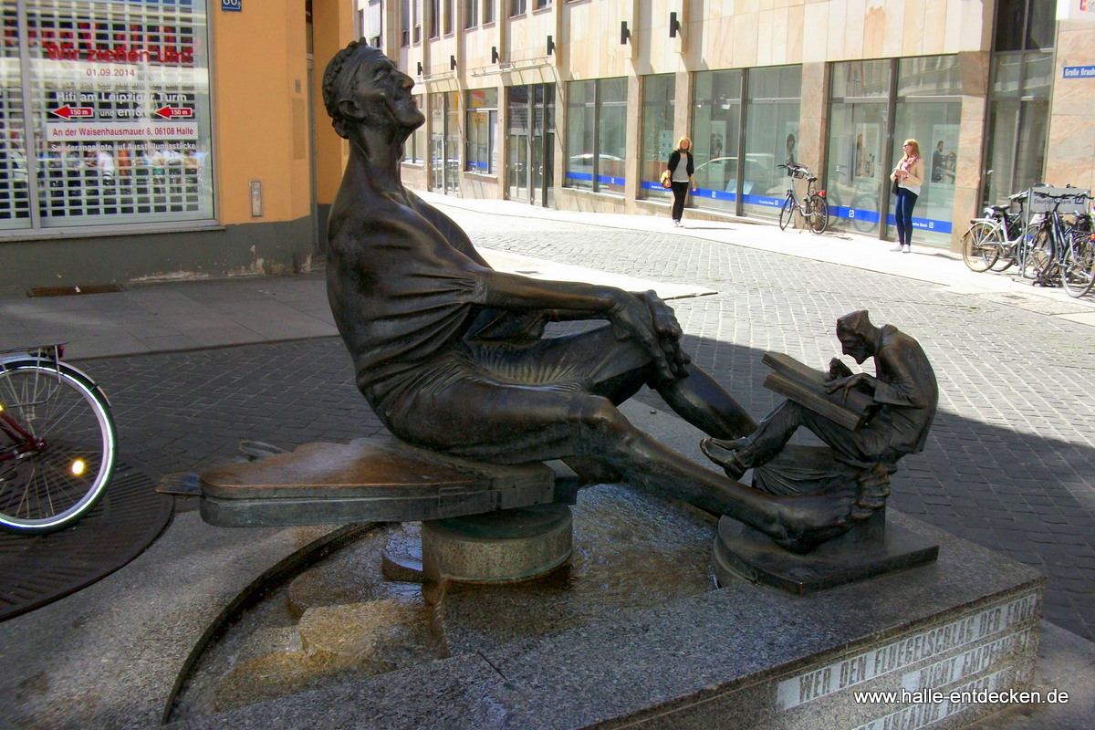 Zither Reinhold Brunnen Halle (Saale) - Leipziger Straße