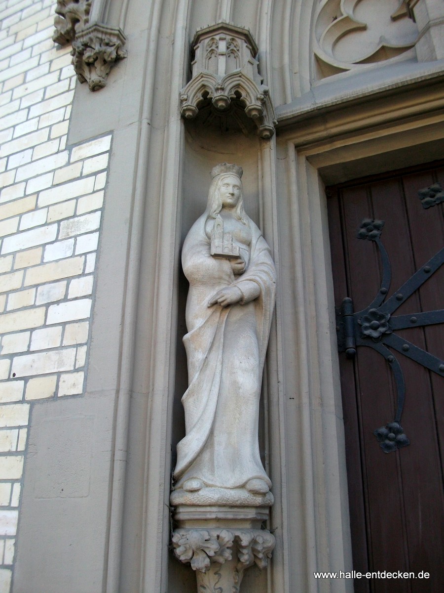 Kirche St. Franziskus und St. Elisabeth in Halle - Eingang