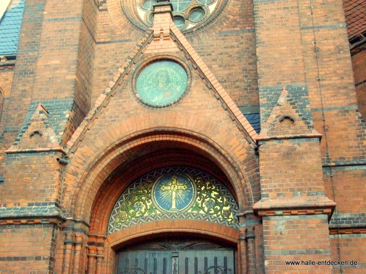 Die Johanneskirche in Halle (Saale) - Eingang