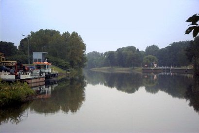 Park an der Saline in Halle Saale in Sachsen-Anhalt