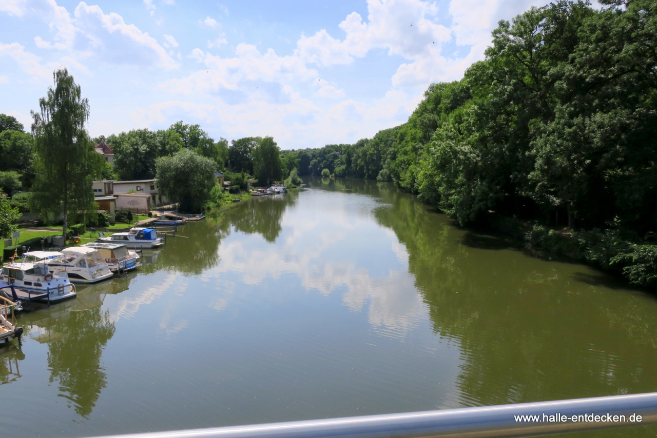 Die Rabeninsel in Halle (Saale) - Blick nach Süden