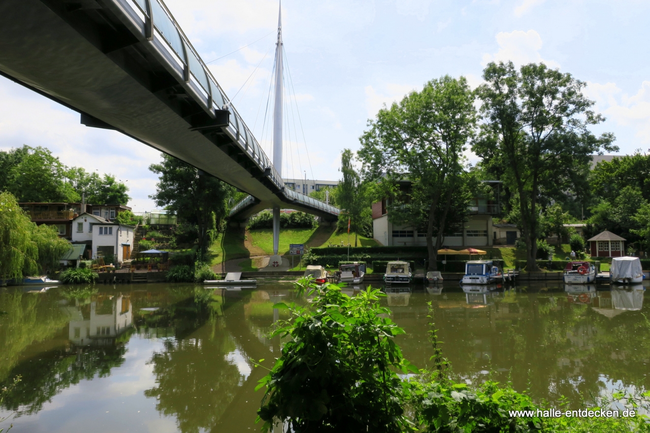 Blick zum Wassersportclub im Böllberger Weg