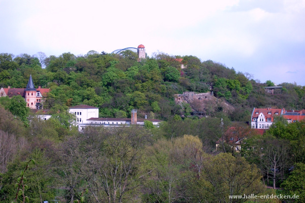 Zoo Halle (Saale) von Kröllwitz aus gesehen