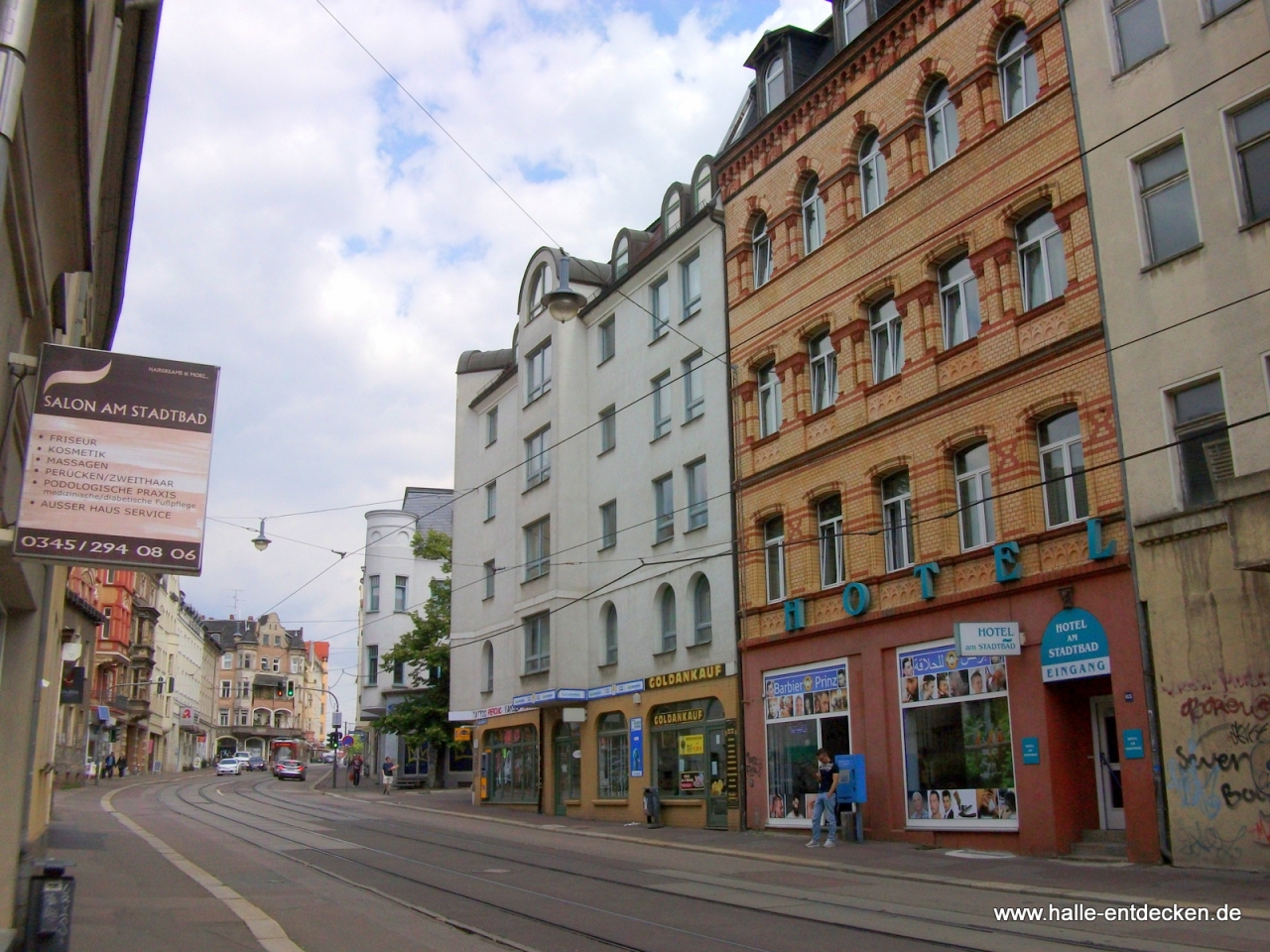 Hotel Am Stadtbad - Blick in die Große Steinstraße in Richtung Am Steintor