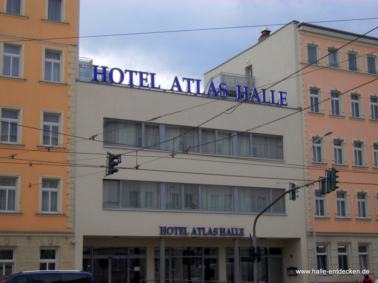 Eingangsbereich des Hotel Atlas in Halle