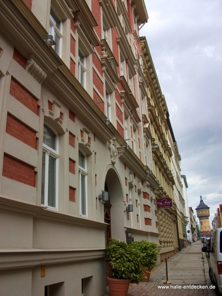 City Hotel am Wasserturm in Halle (Saale) - Blick zum Wasserturm Nord