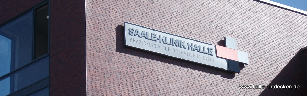 Saale-Klink-Halle im Detail, am Steg 1