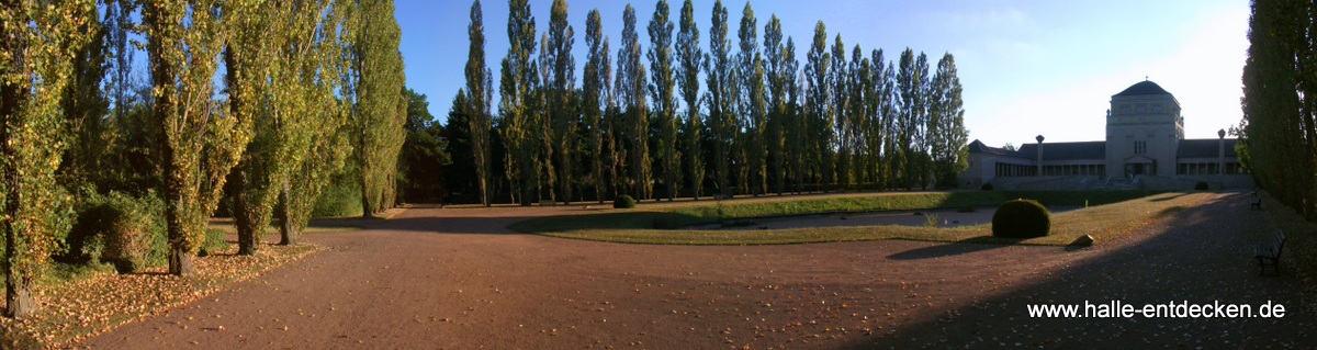 Panorama auf dem Gertraudenfriedhof, Halle (Saale)