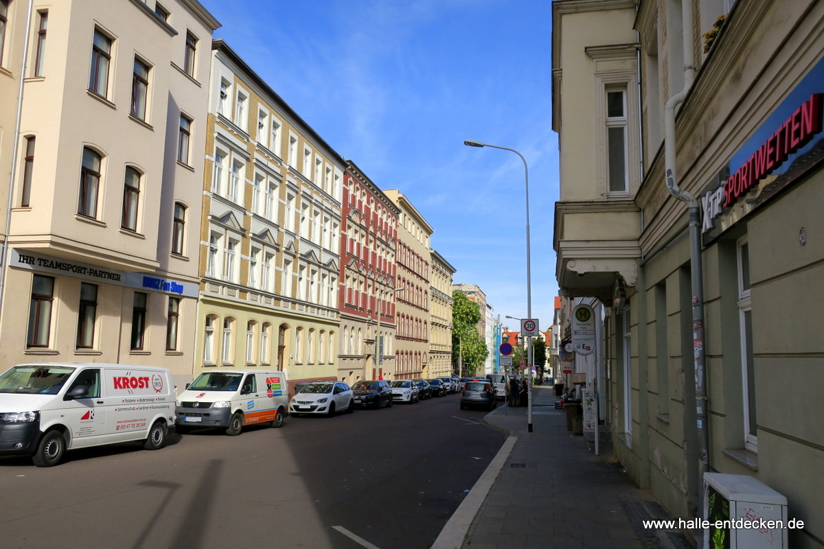 Die Betramstraße vom Rannischen Platz aus gesehen.