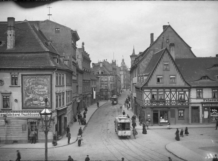 Blick in die Geiststraße von der Ecke Große Ulrichstraße und Alte Promenade. Fotografiert von Gottfried Riehm.