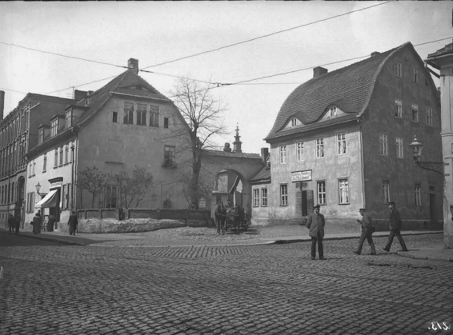 Die Straßenecke Mansfelder Straße (links) und Ankerstraße (rechts). Fotografiert von Gottfried Riehm.