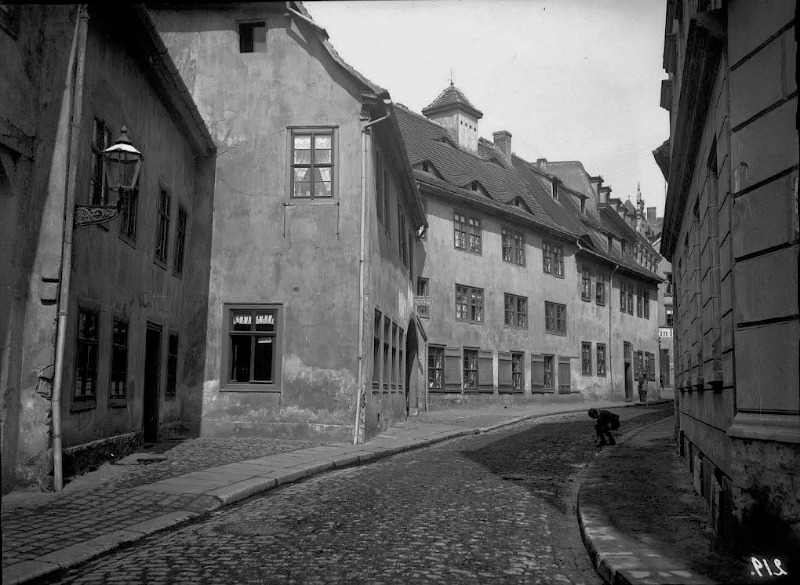 Die Große Brauhausstraße mit Blick in Richtung Leipziger Turm. Fotografiert von Gottfried Riehm.