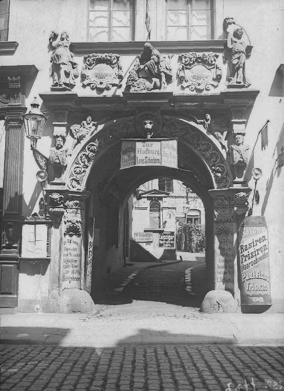 Die Leipziger Straße Nummer 6. Fotografiert von Gottfried Riehm.
