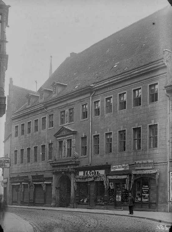 Das Barockflügel des Alten Rathauses in der Leipziger Straße 1. Fotografiert von Gottfried Riehm.