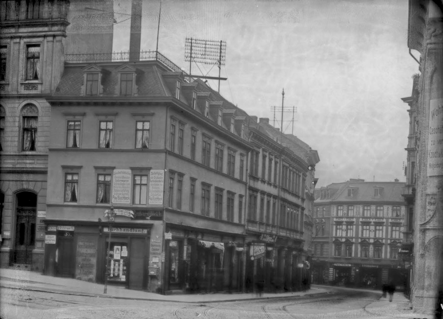 Der Universitätsring mit Blick in die Große Ulrichstraße. Fotografiert von Gottfried Riehm.