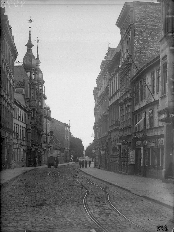 Die Geiststraße mit Blick zur Bernburger Straße. Fotografiert von Gottfried Riehm.