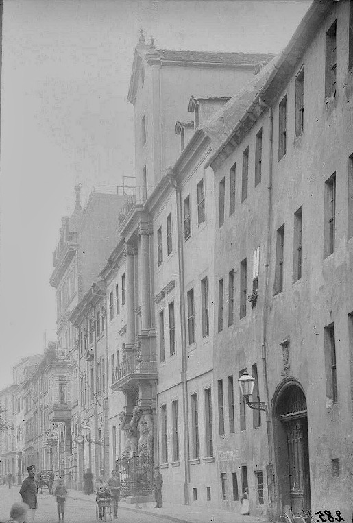 Die Große Brauhausstraße mit Blick in Richtung Leipziger Turm. Fotografiert von Gottfried Riehm.