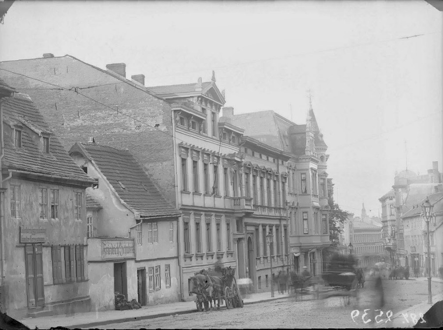 Der Große Steinstraße mit Blick in Richtung Hauptpost. Fotografiert von Gottfried Riehm.