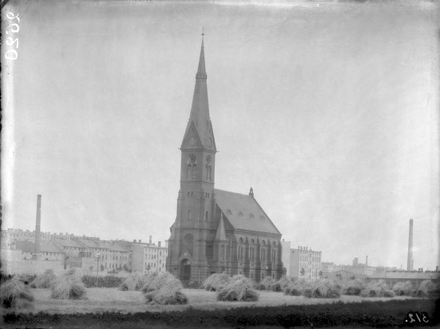 Der spätere Johannesplatz und die Johanneskirche.