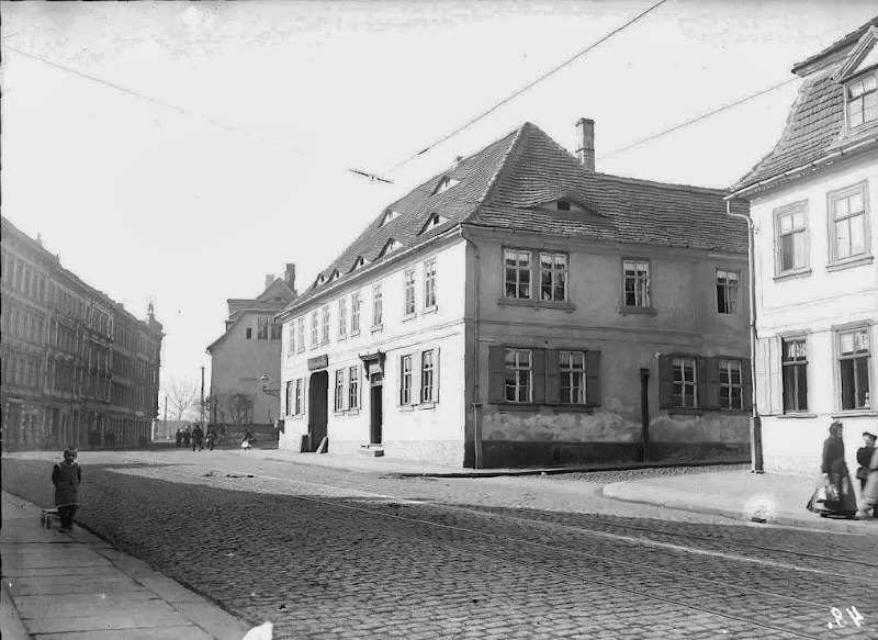 Die Mansfelder Straße mit Blick nach Westen. Fotografiert von Gottfried Riehm.