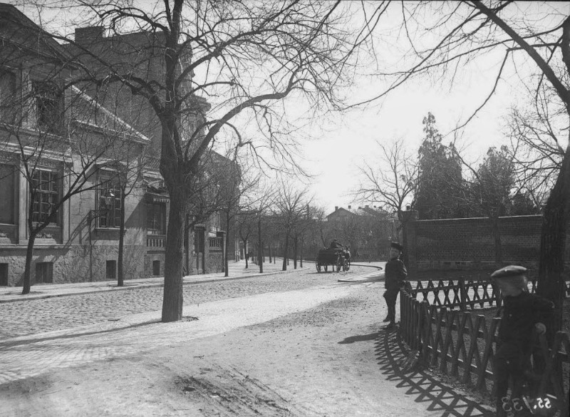 Die Straße am Kirchtor mit Blick in Richtung Botanischen Garten. Fotografiert von Gottfried Riehm.
