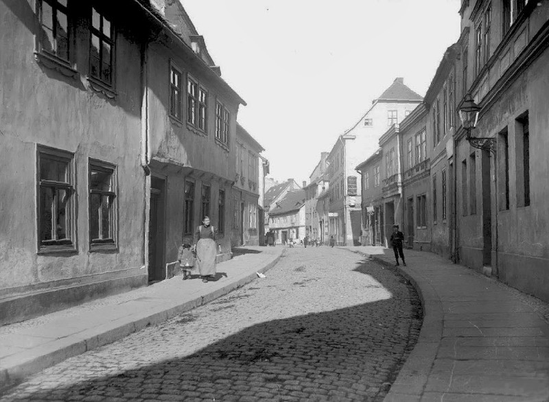 Die Fleischerstraße in Halle. Fotografiert von Gottfried Riehm.
