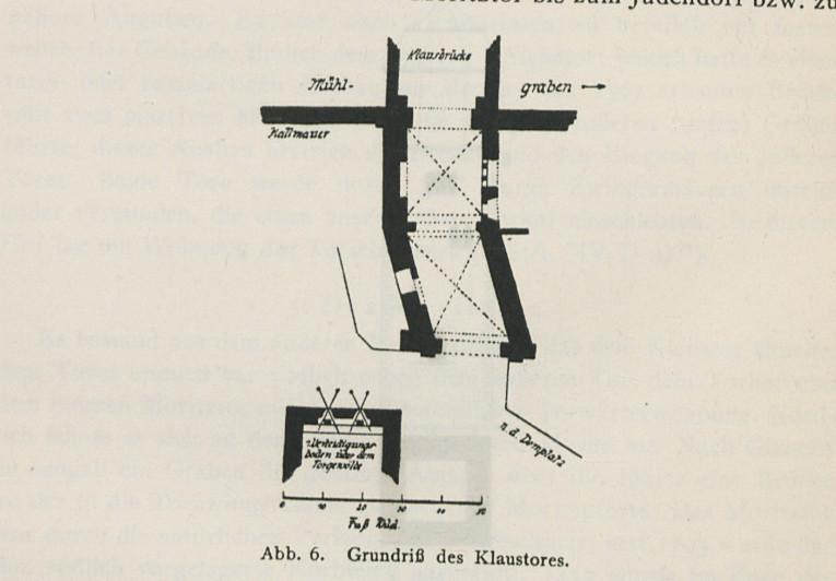 Grundriss des Klaustors um 1590.