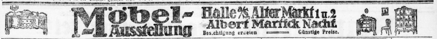 Werbung 1921 Alter Markt - Hallische Nachrichten vom 24. Dezember 1921