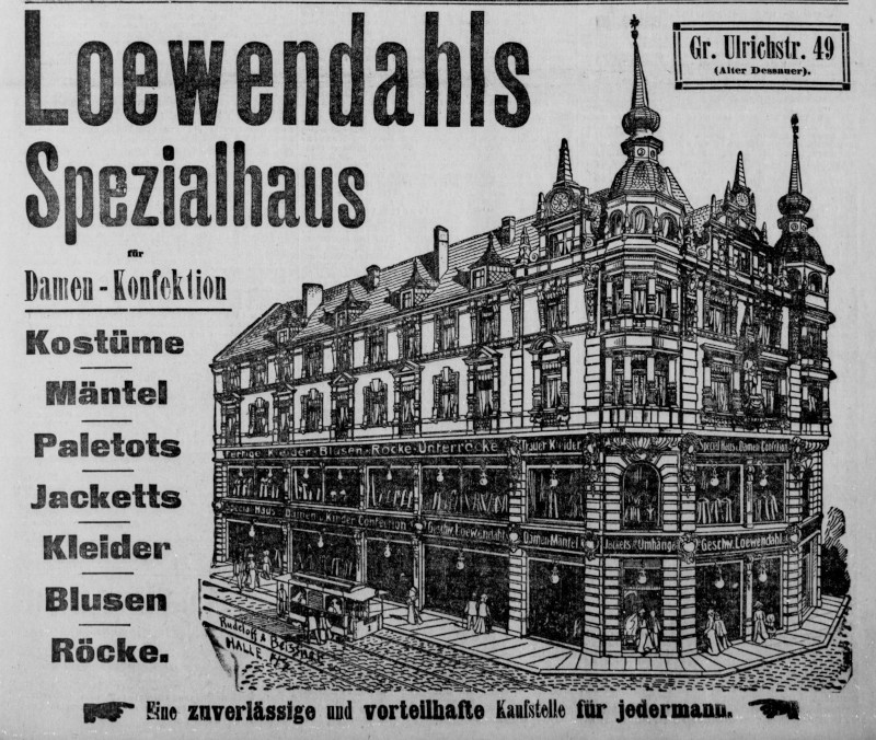 Kaufhaus Loewendahls in Halle.