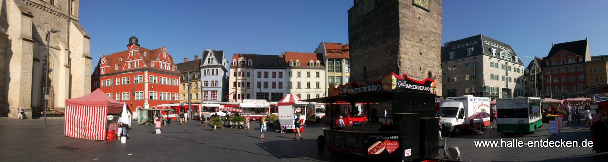 Das Marktschlösschen auf dem Marktplatz in Halle (Saale)