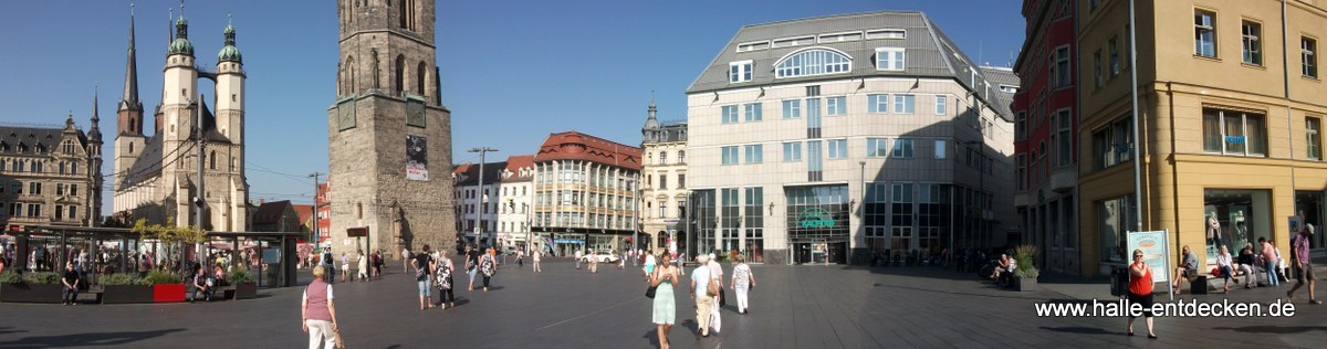 Halle (Saale) - Marktplatz, Marktkirche, Galeria Kaufhof