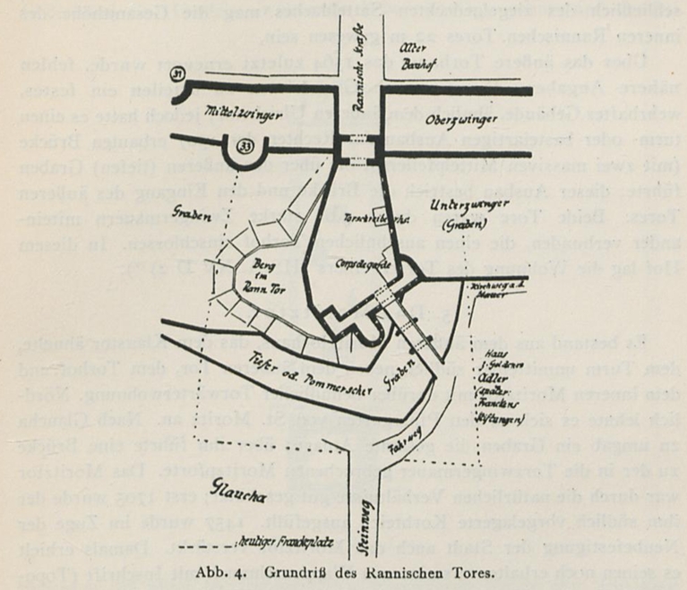 Das Rannische Tor der Stadtbefestigung der Stadt Halle.
