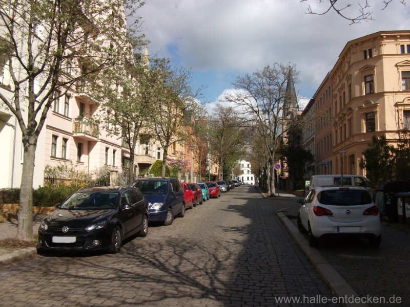 Der nördliche Teil der Richard-Wagner-Straße mit Blick Richtung Friedenstraße.
