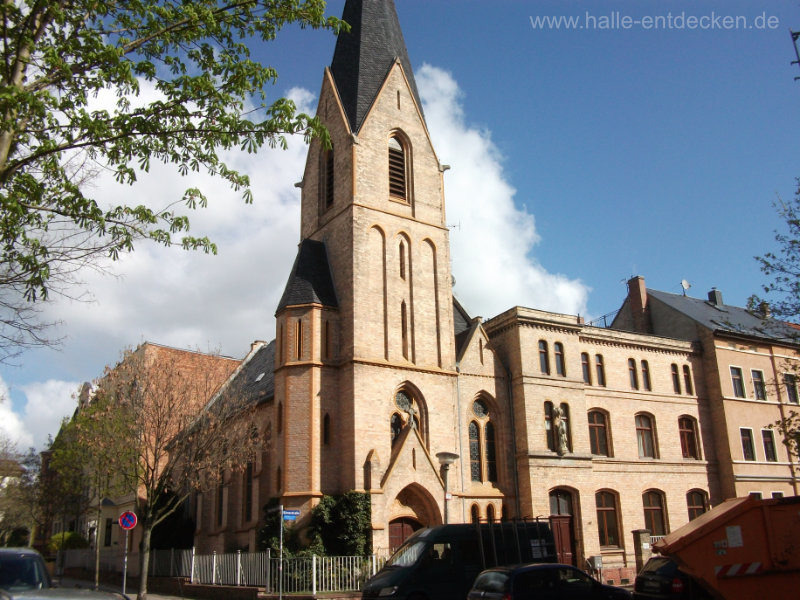 Die Kirche St. Norbert, Richard-Wagner-Straße.