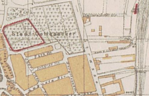 Die Anhalter Straße im Stadtplan von 1880.