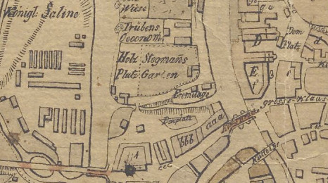 Ausschnitt aus Stadtplan von 1820.